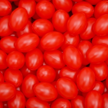 250 Ostereier aus Kunststoff Rot 60mm