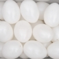 Preview: 24 Stück weiße Ostereier(Taubeneigröße) aus Kunststoff 45mm