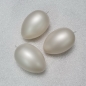 Mobile Preview: 3 große Ostereier im Set 14cm; weiß-perlmut glänzend
