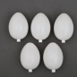 Preview: 5 Ostereier aus Kunststoff mit Hals Weiß 100mm