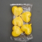 Preview: 5 Herzen aus Kunststoff  mit Hals Gelb 95mm