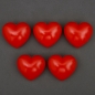 Preview: 5 rote Herzen aus Kunststoff