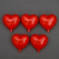 Preview: 5 Herzen aus Kunststoff  mit Hals Rot 95mm
