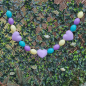 Preview: Girlande mit lila Herzen
