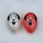 Preview: Ostereier im Set "Hund / Frohe Ostern" - lachs und perlweis