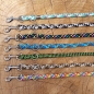 Preview: Handgefertigte Hundeleine in schwarz-grau und passendes Zug-Stopp-Halsband für kleine Hunde