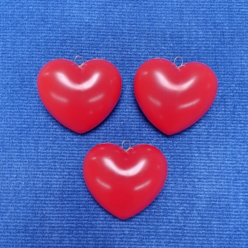 3 Stück rote Herzen zum Aufhängen und Dekorieren
