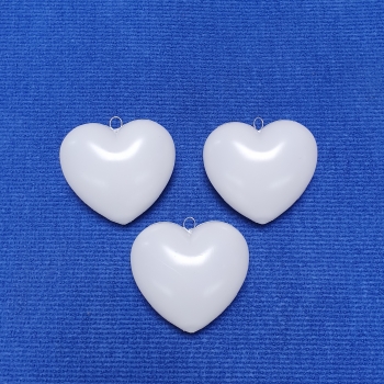 3 Stück weiße Herzen zum Aufhängen und Dekorieren