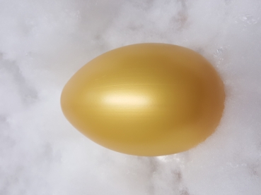 großes Osterei 14cm; gold/perlmutfarbig  glänzend