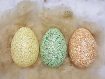Deko-Eier im Set zu 3 Stück, Höhe 14cm