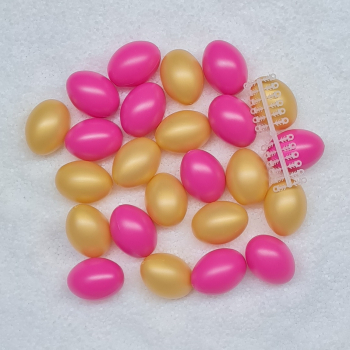 24 Stück Ostereier in pink-goldner Farbmischung