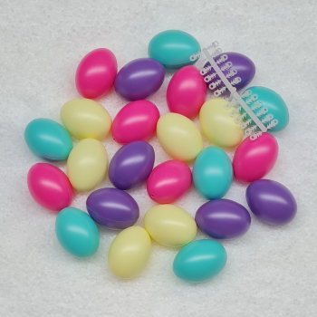 24 Stück Ostereier in pink-lila-mint-gelber Farbmischung