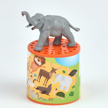 Tierstimme "Zoo" mit Elefantenfigur
