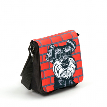 Tasche Rimini - klein - "Schnauzer Backstein"