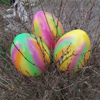 XXL- Osterei 24cm regenbogenfarbig  wieder bestellbar