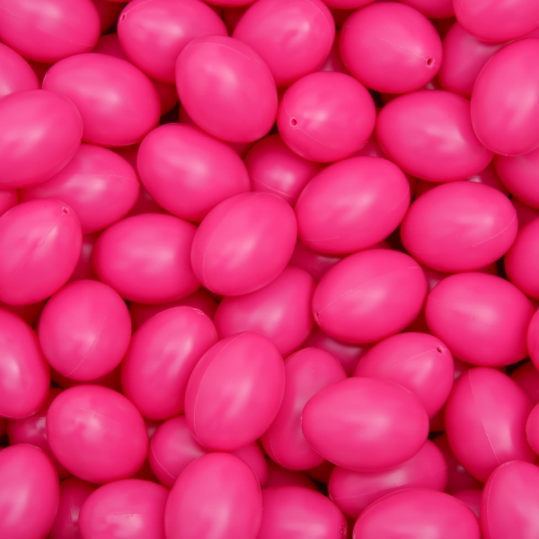 24 Ostereier aus Kunststoff Pink 60mm