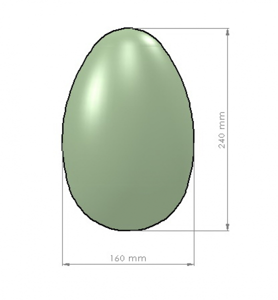 XXL-Osterei 24cm- sonnengelb