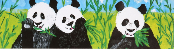 Brummstimme Panda - Antik im Hartpappe Gehäuse 6cm