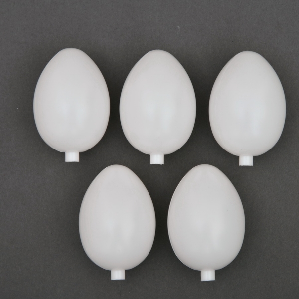5 Ostereier aus Kunststoff mit Hals Weiß 140mm